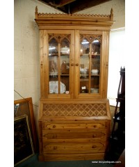 Antique Pine Bureau Bookcases