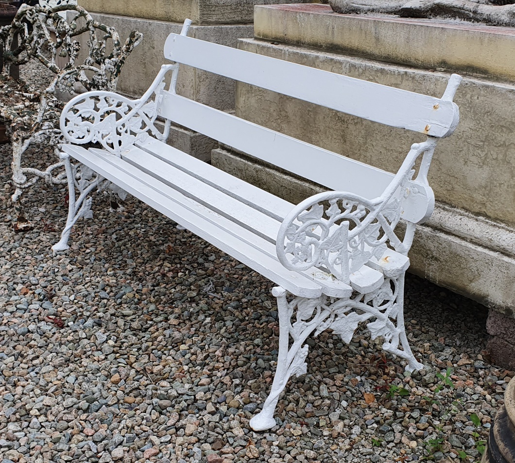 Antique Cast Iron Bench Moy Antiques