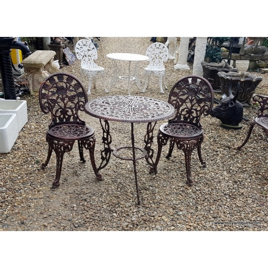 Garden Table & 2 Chairs Bronze