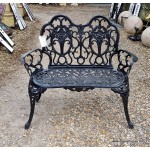 Garden Love seat Black