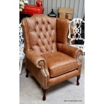 Chesterfield Flat Wing Cracked Brown