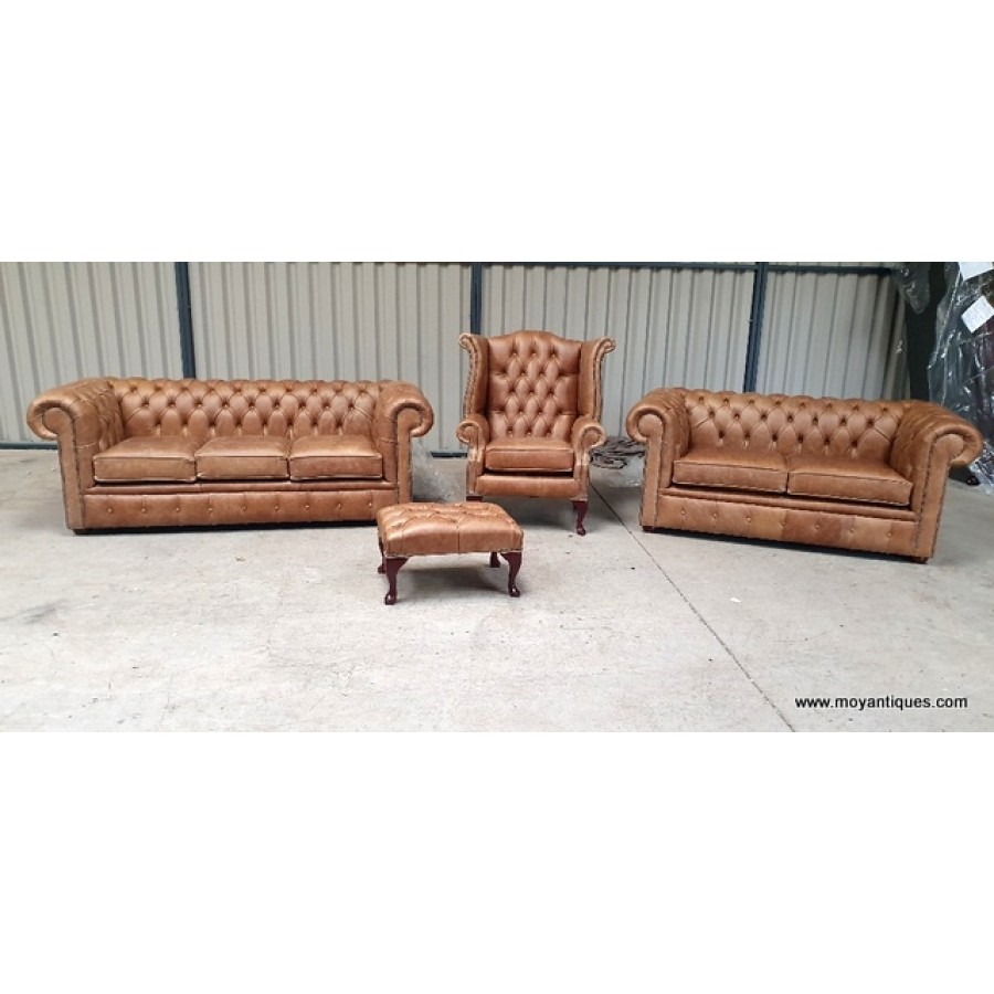 Chesterfield 3 2 1 stool ck Vintage Tan 