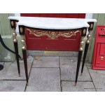 Marble Top Console With Brass SOLD