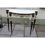 Marble Top Console With Brass SOLD