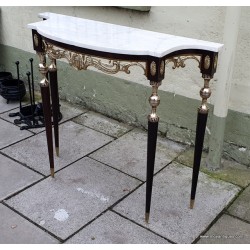 Marble Top Console With Brass SOLD