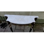 Marble Top Console With Brass SOLD