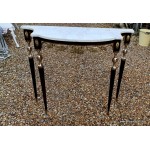 Marble Top Console With Brass SOLD