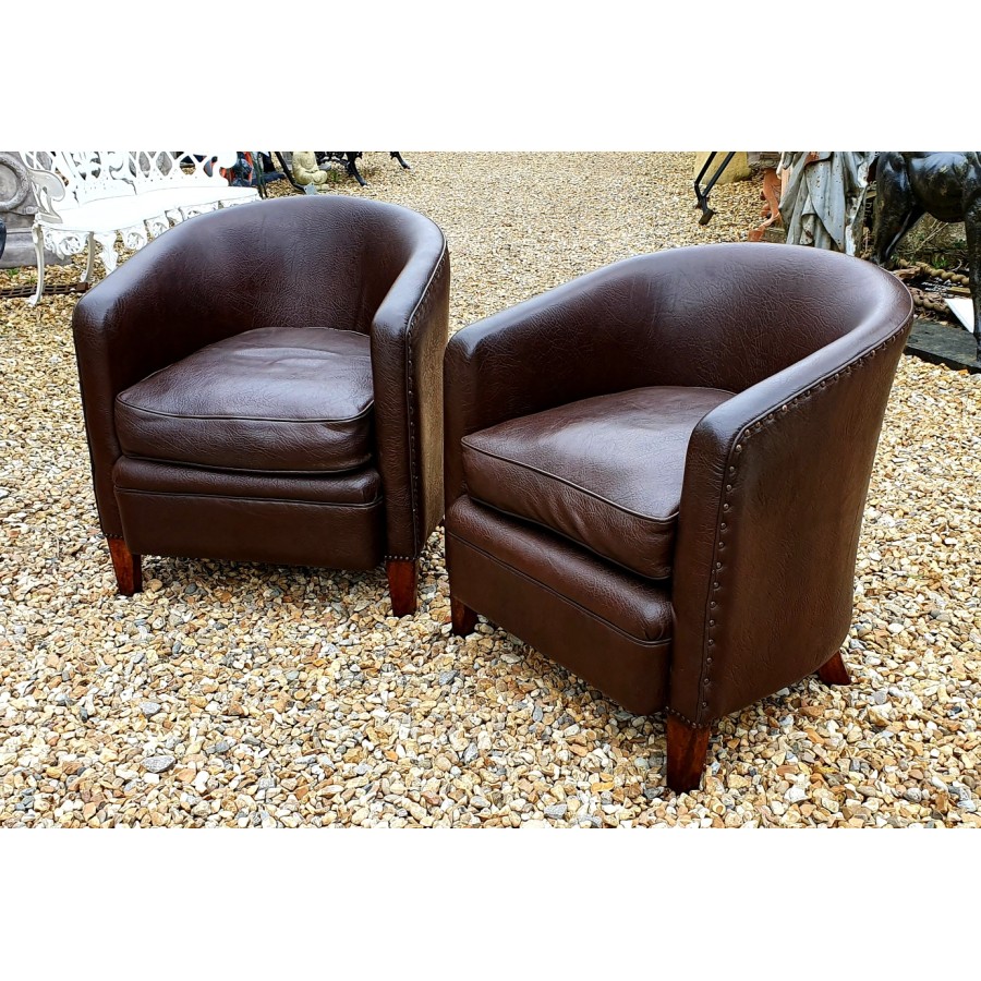 Leather deals studded chair