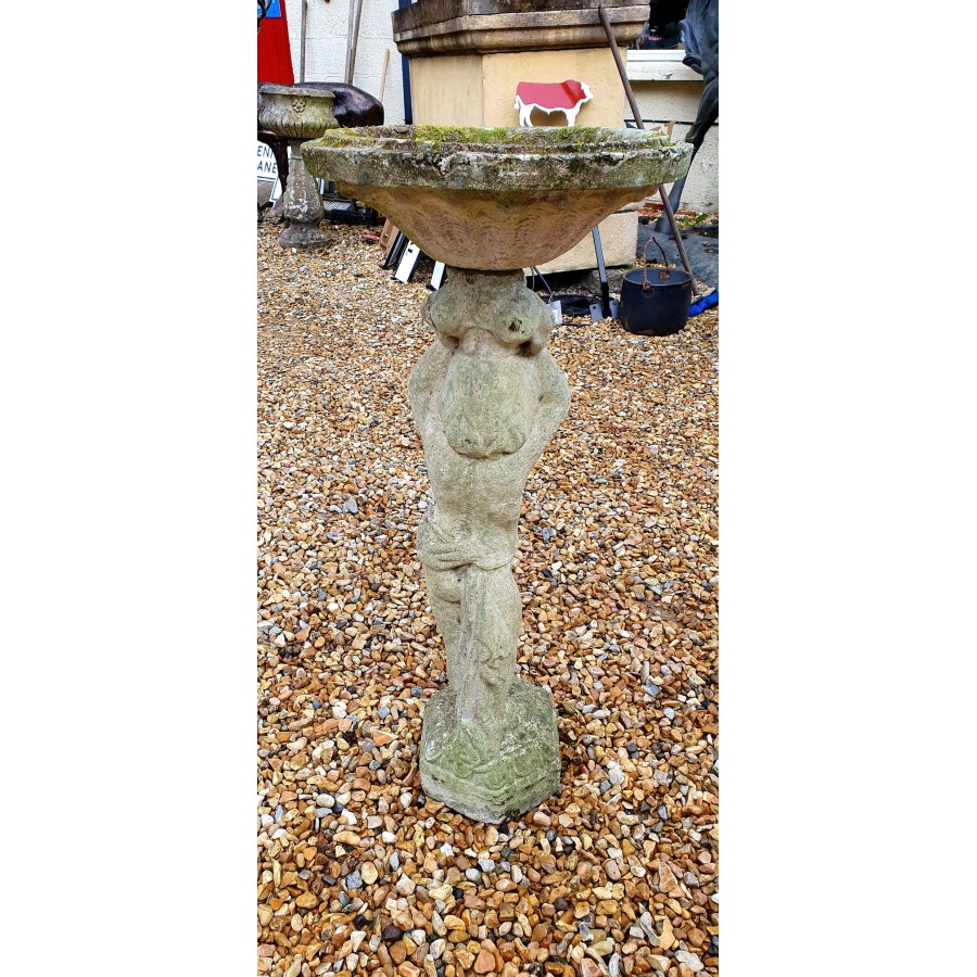 Old Stone Bird Bath Moy Antiques