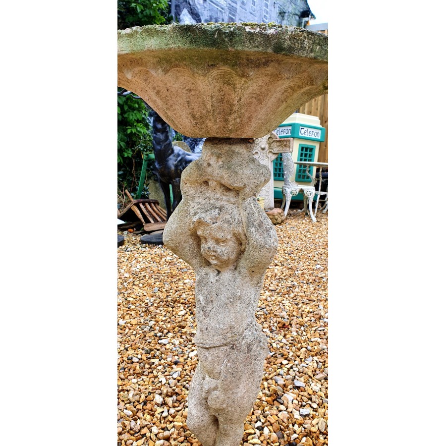 Old Stone Bird Bath Moy Antiques