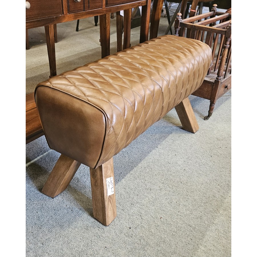 Leather stool store bench