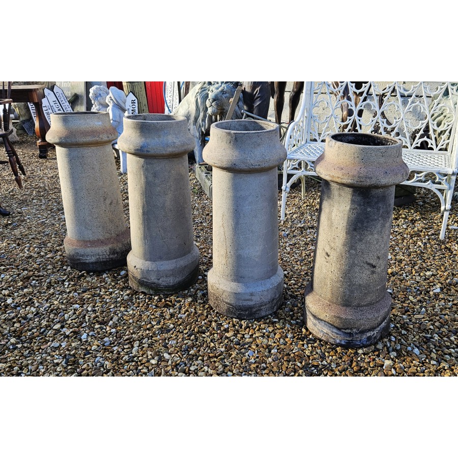 Old Chimney Pots 2 x Pair