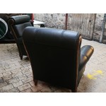Pair Leather Danish style Chairs