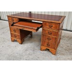 4.5ft Desk Red leather 