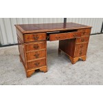 4.5ft Desk Red leather 