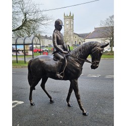Horse And Jockey Statue