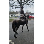 Horse And Jockey Statue