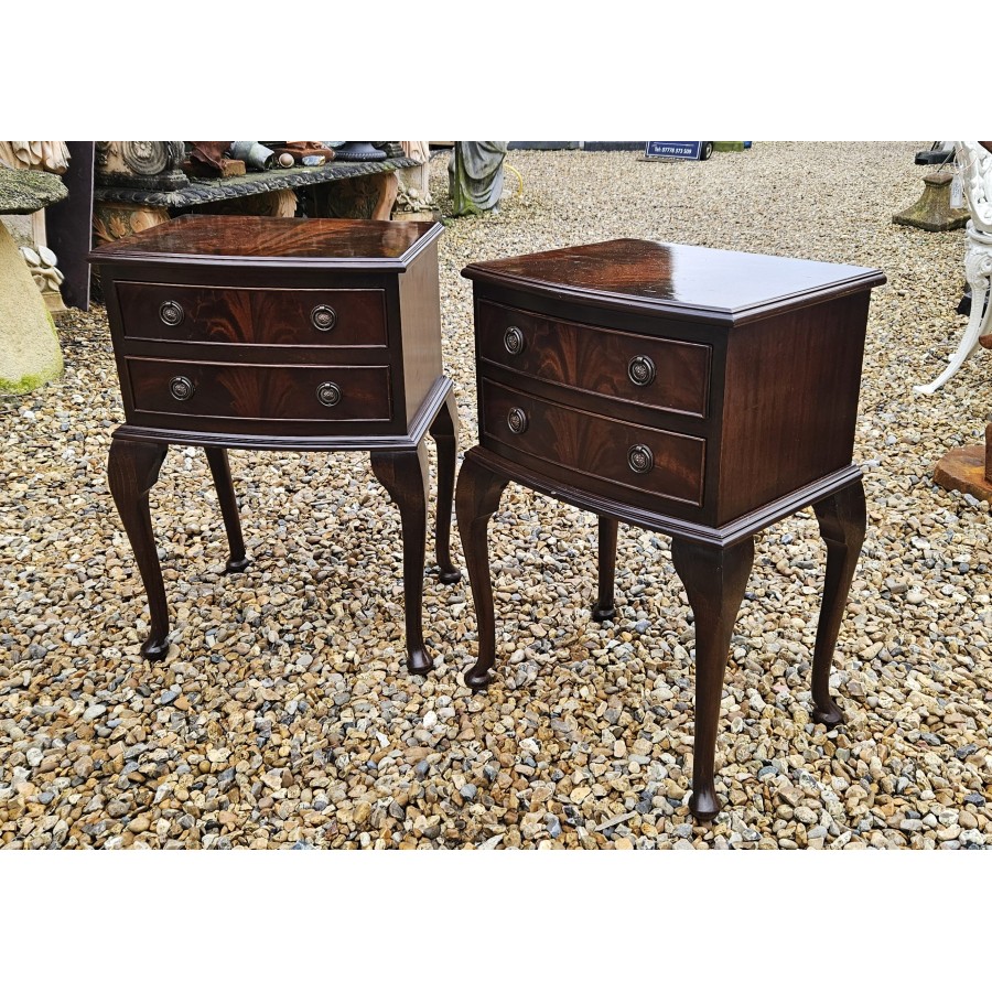 Pair Post Edwardian Bedside Cabs 