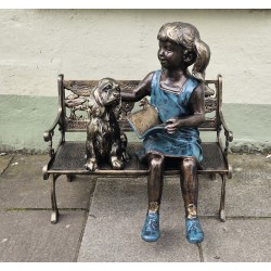 Girl with Dog Figure