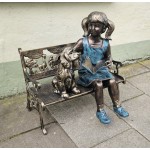 Girl with Dog Figure