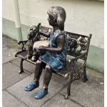 Girl with Dog Figure