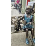 Girl with Dog Figure