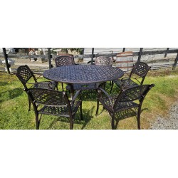 Oval Garden table + 6
