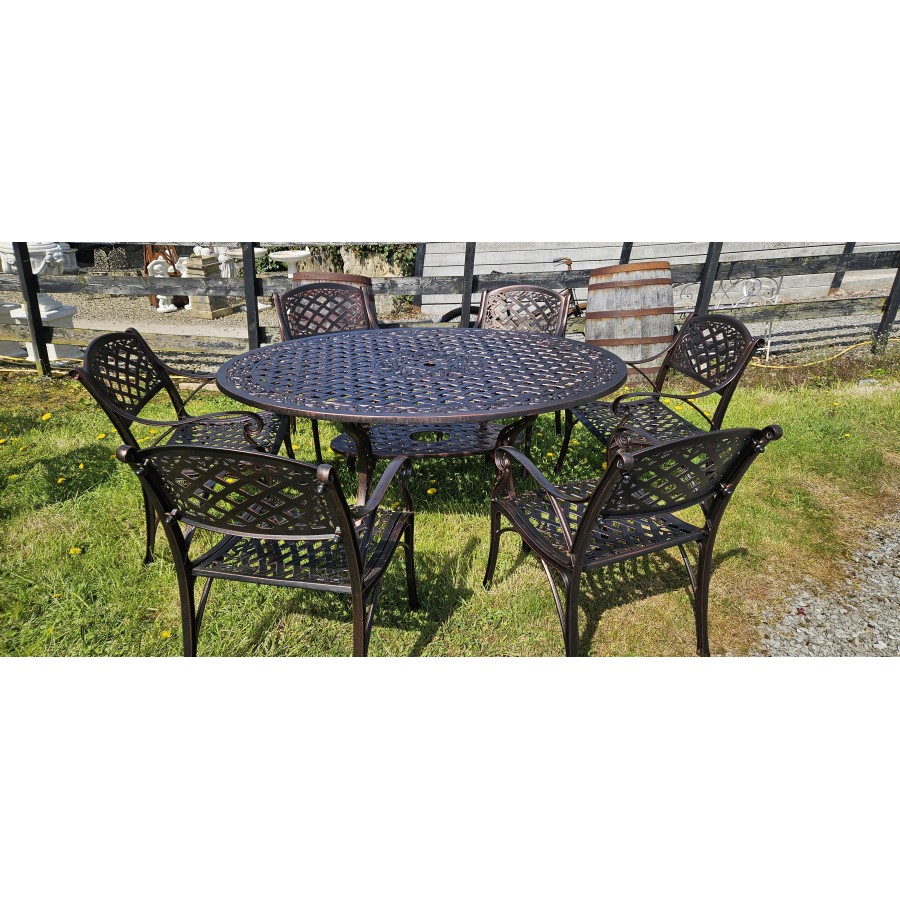 Oval Garden table + 6