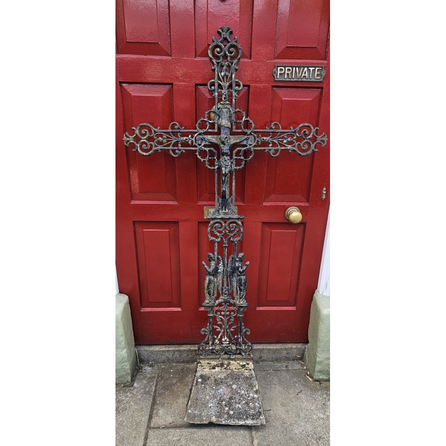 Antique Crucifix Cast Iron