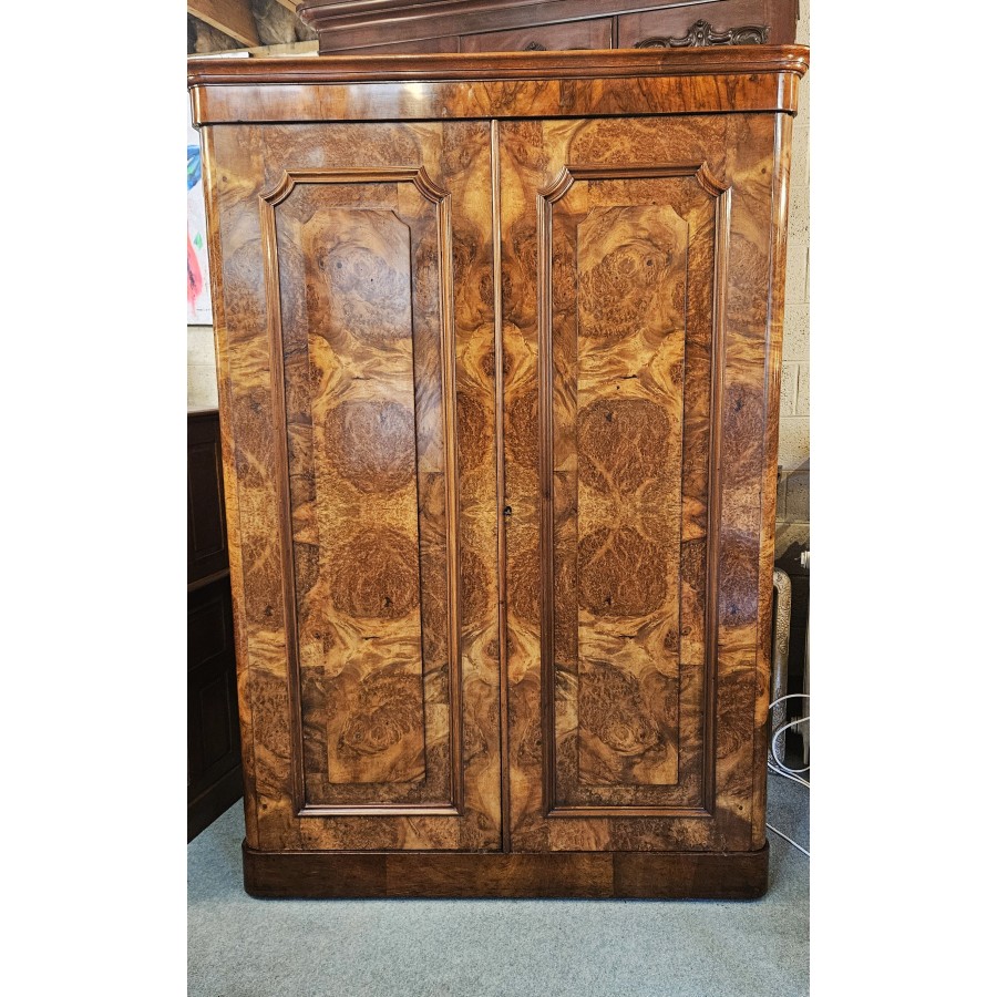 Victorian 2 door Walnut Wardrobe
