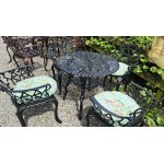 Cast Table And 4 Chairs Bronze