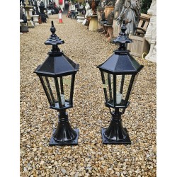 Street Light Tops Black Heavy Alloy Large 6 side