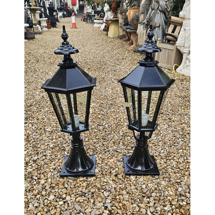 Street Light Tops Black Heavy Alloy Large 6 side