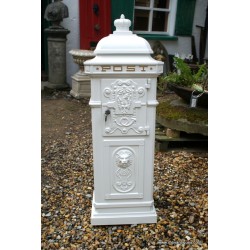 Post Box Freestanding White