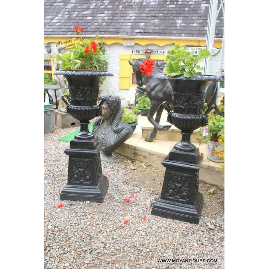 Cast Iron Urn with Handles Moy Antiques