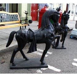 Pair Bronze Horses