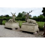 Reposing Stags On Plinth SOLD