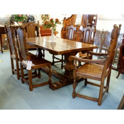 Refectory Table & 6 Chairs Oak SOLD