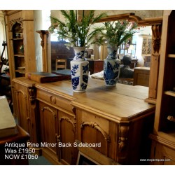 Mirror Back Sideboard Pine