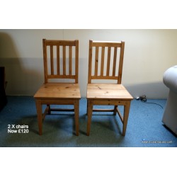 Pair Pine Chairs