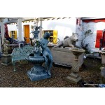 Bronze Lady Urn Fountain With Birds SOLD