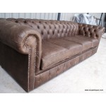 Chesterfield 4 seat Sofa Cracked wax