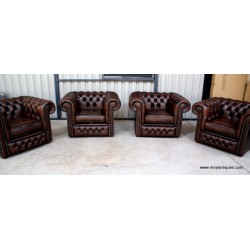 Chesterfield Club Chair Ant Brown