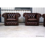 Chesterfield Club Chair Ant Brown