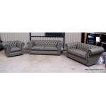 Chesterfield Sofa Suite Grey