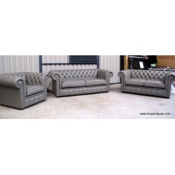 Chesterfield Sofa Suite Grey
