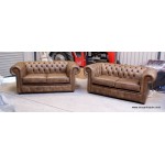 Chesterfield Sofas 3 2 Vintage cracked