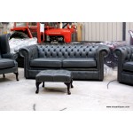 Chesterfield Suite Steel grey