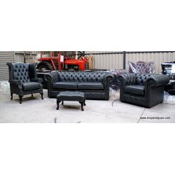 Chesterfield Suite Steel grey