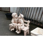 Boy & Girl On Bench Lg